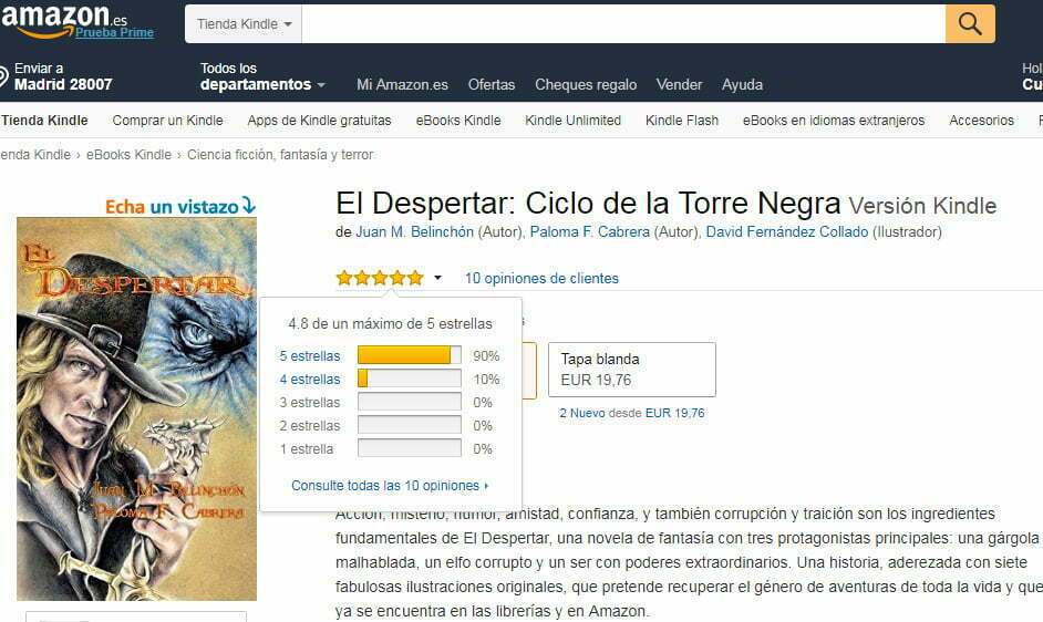 Amazon Opiniones novela El Despertar